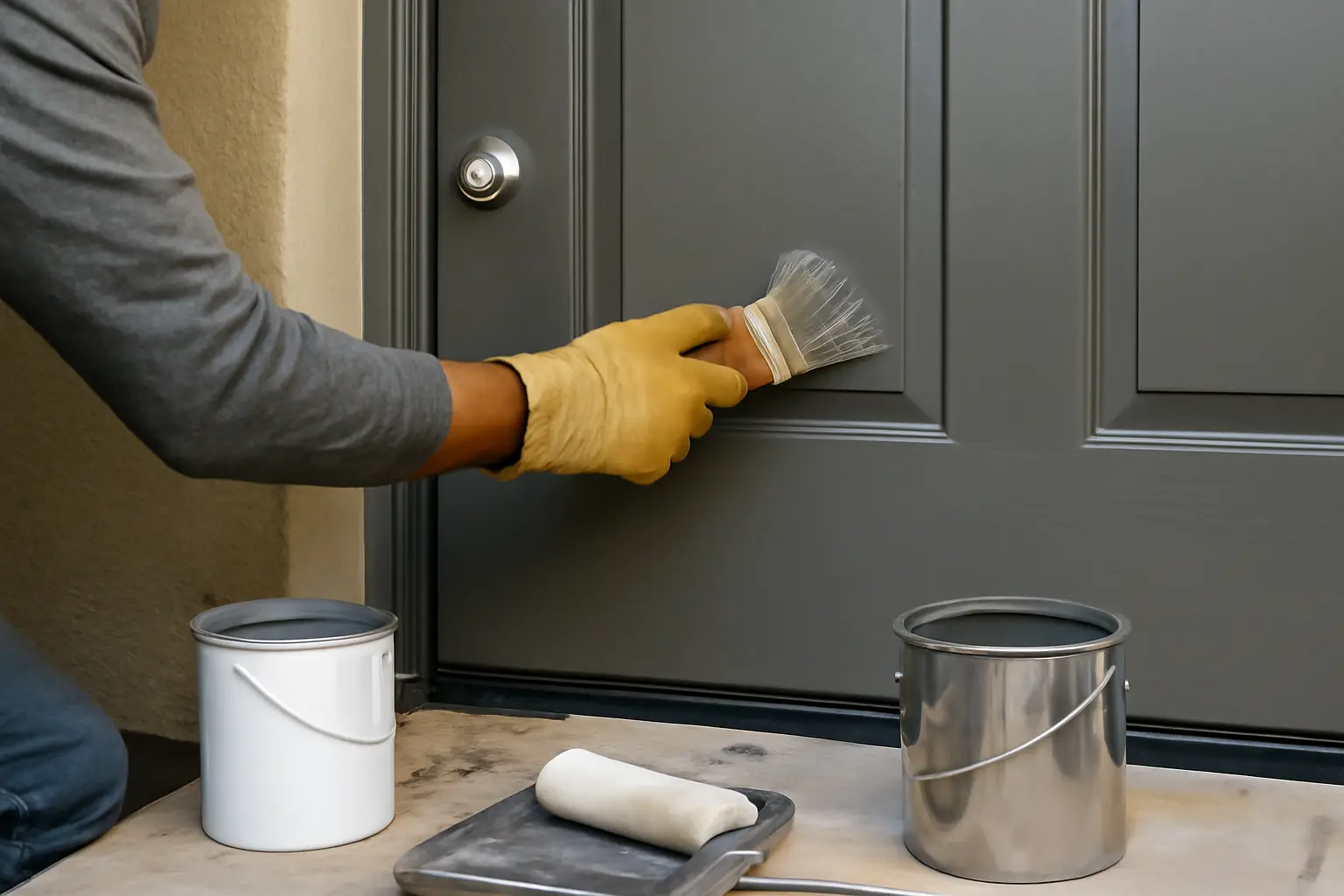 How to Paint a Metal Front Door