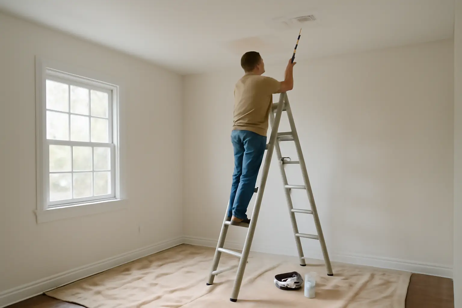 How to Paint a Ceiling Without Streaks, Drips, or Glare